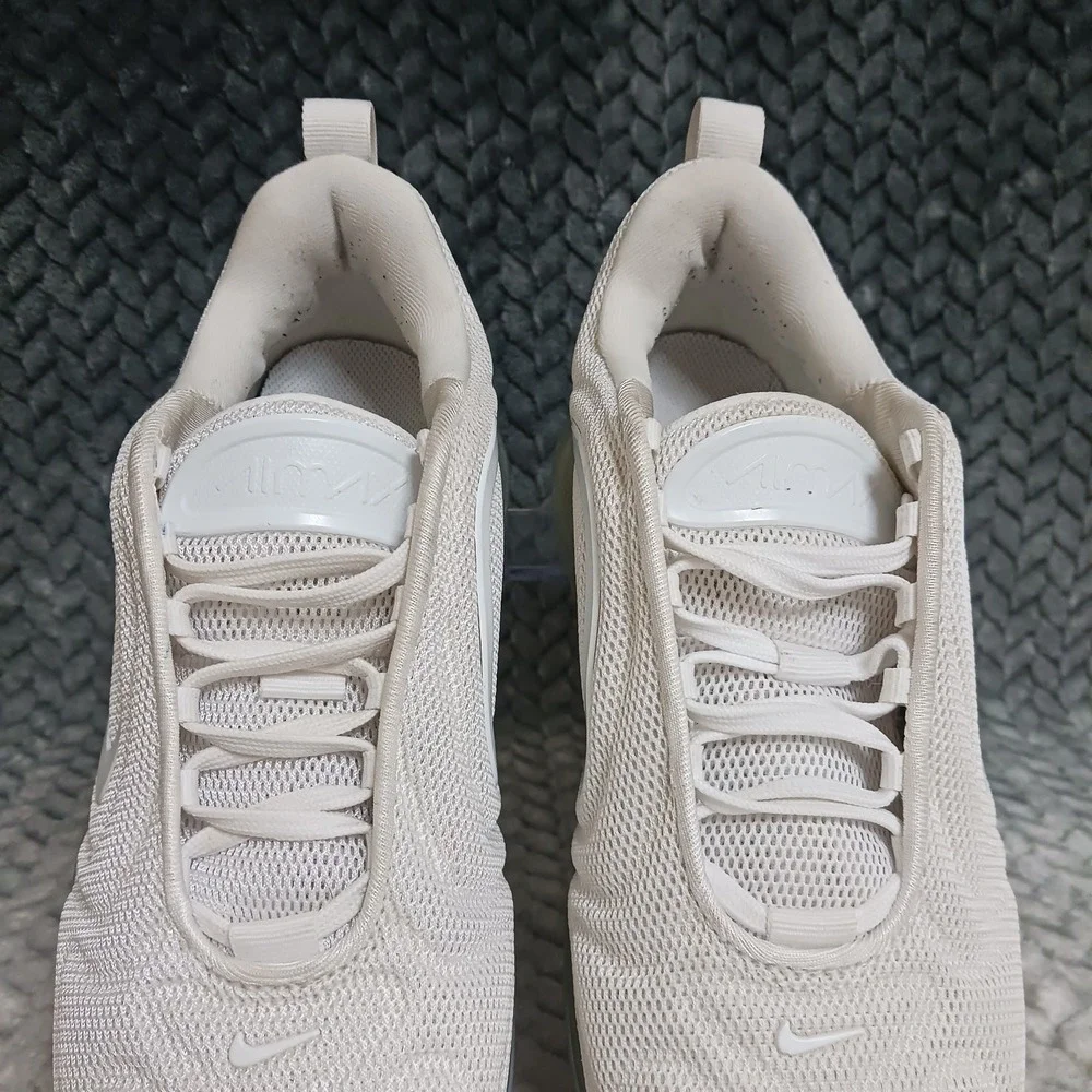 Nike Air Max 720 GS Triple White Walking Running Sneakers Shoes Size 5Y
